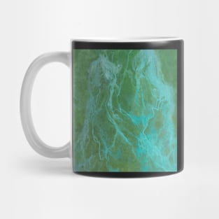 Blue and Green Color Abstract Painting Mug